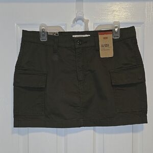 Levi's Olive Cargo Mini Skirt